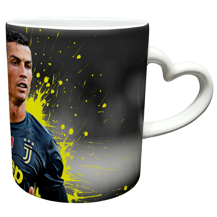 ماگ مدل دسته قلبی طرح رونالدو کد 180