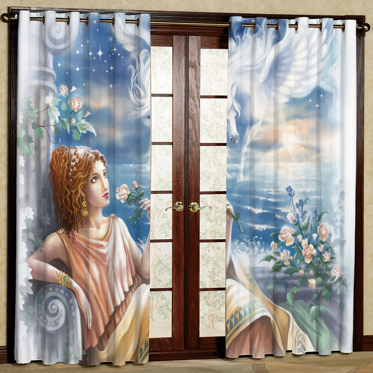  پرده مدل دختر  مخمل پانچی کد 1323 سایز 140x280 سانتی متر