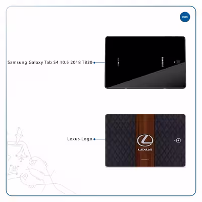 برچسب پوششی ماهوت مدل Lexus-Logo مناسب برای تبلت سامسونگ Galaxy Tab S4 10.5 2018 T830