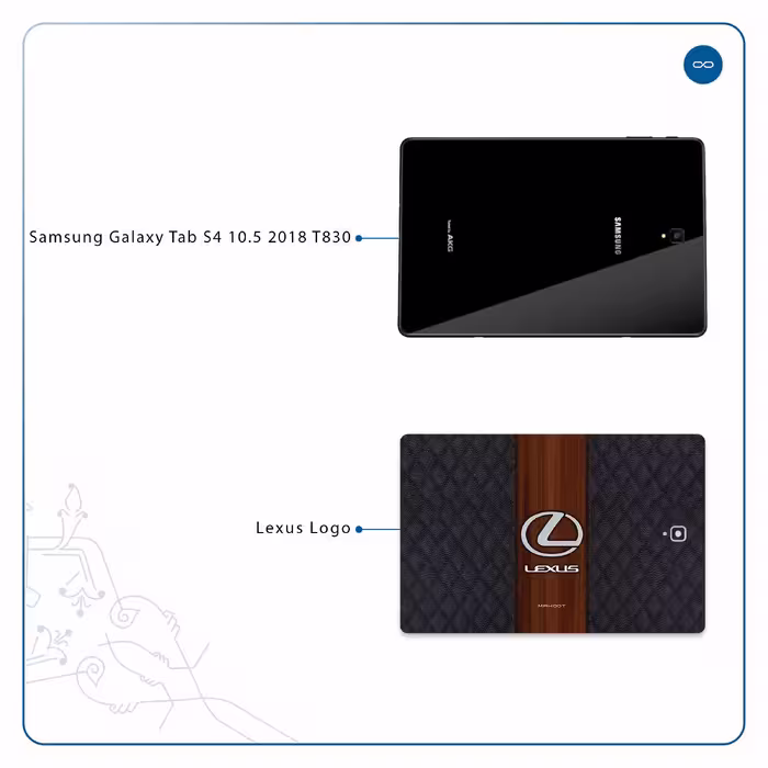 برچسب پوششی ماهوت مدل Lexus-Logo مناسب برای تبلت سامسونگ Galaxy Tab S4 10.5 2018 T830