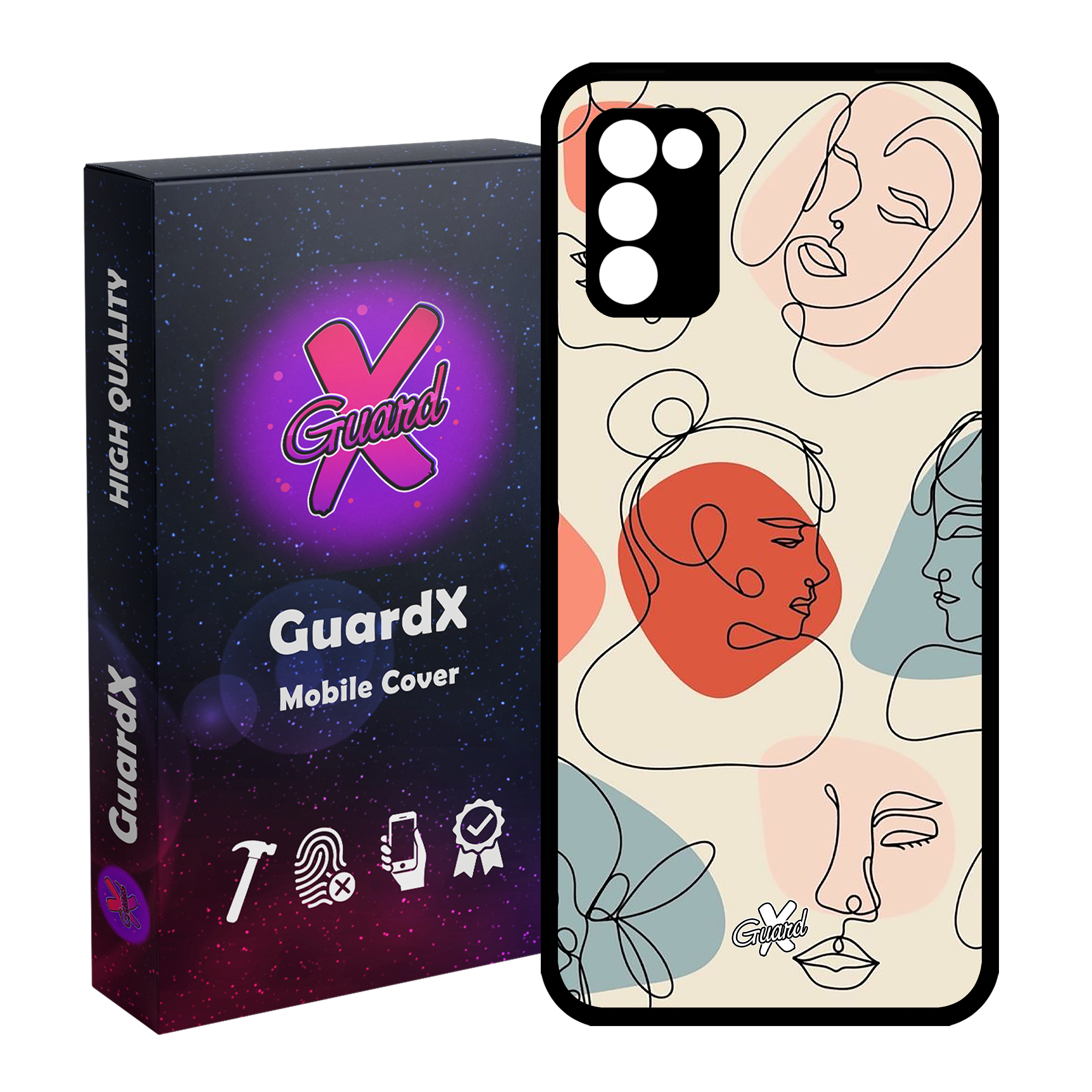 کاور گارد ایکس طرح دختر مدل Glass10363 مناسب برای گوشی موبایل سامسونگ Galaxy A02s