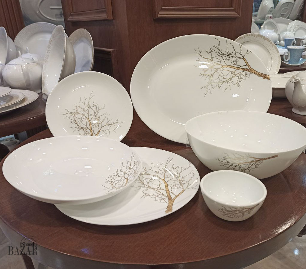 سرویس غذا خوری 26 پارچه آرکوپال مدل درخت طلا