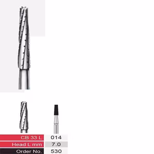 فرز کارباید دسته -25mm (جهت استفاده توربین) CB33L– VerDent - فروشگاه تخصصی دندانپزشکی سپیرا
