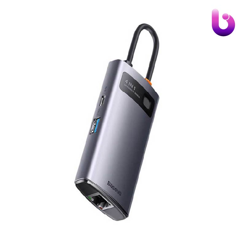 هاب Baseus Starojy Metal Gleam Series WKWG070113 USB3.0/RJ45/Type-C To Type-C