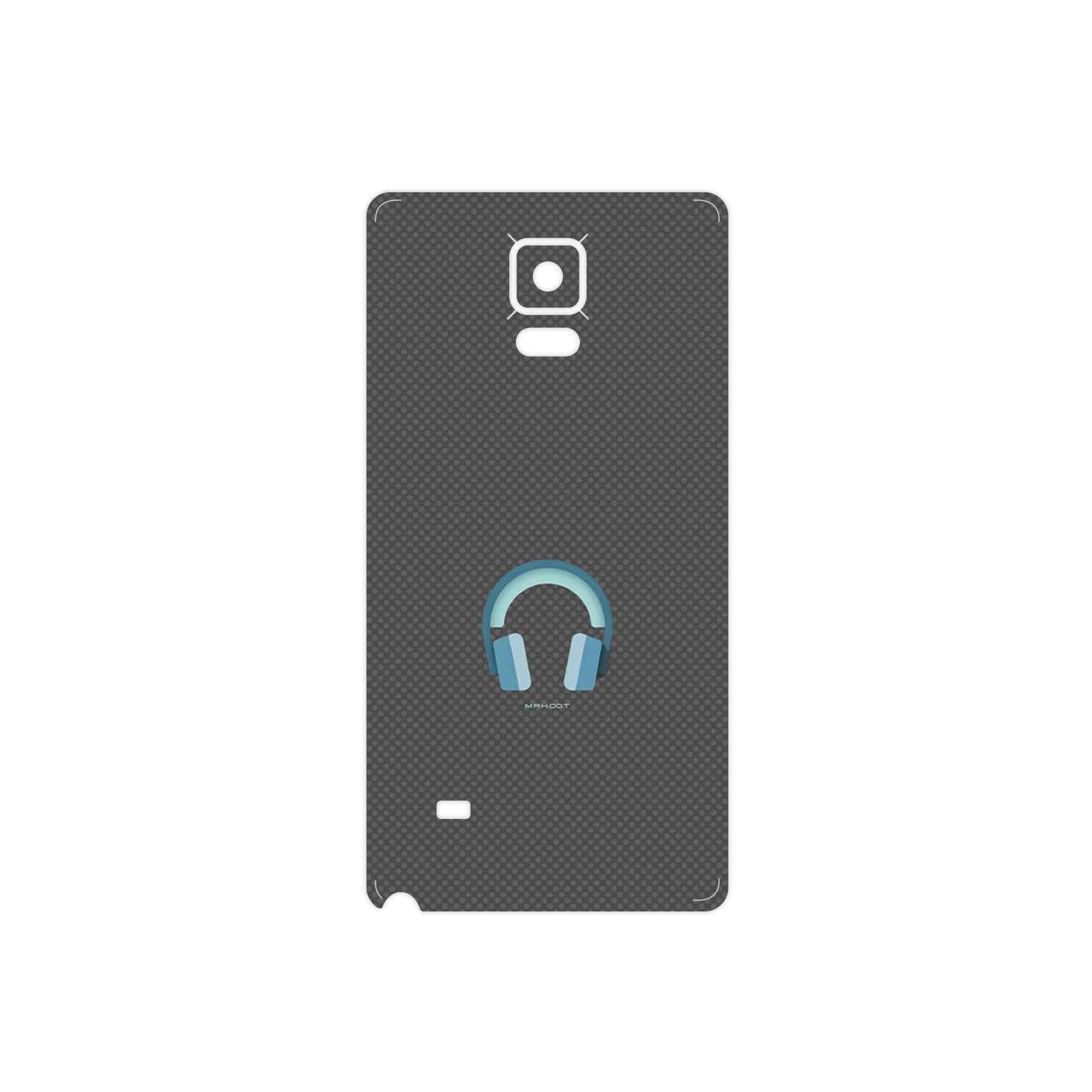برچسب پوششی ماهوت مدل Minimal Headphone Icon مناسب برای گوشی موبایل سامسونگ Galaxy Note 4