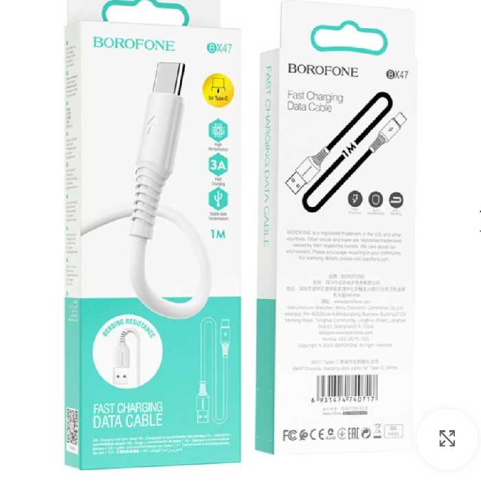 کابل شارژ تایپ سی بروفون مدل BX47 به طول 1 متر