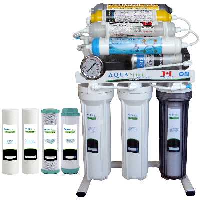 دستگاه تصفیه کننده آب آکوآ اسپرینگ مدل RO-NF7400 به همراه فیلتر تصفیه آب بسته 4 عددی