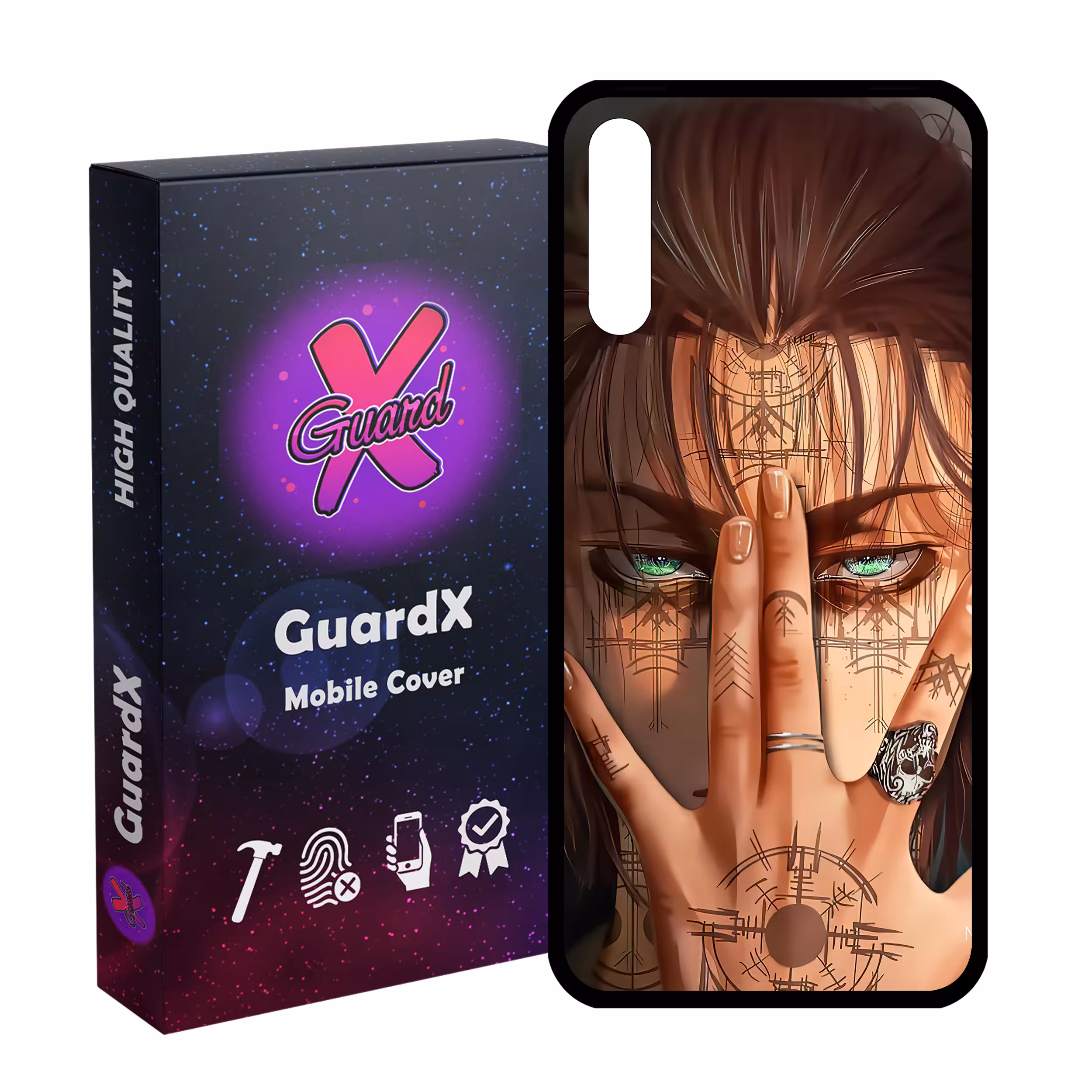 کاور گارد ایکس طرح Eren Anime مدل Glass10449 مناسب برای گوشی موبایل سامسونگ Galaxy A30s/A50/A50s