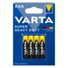 باتری نیم قلمی وارتا مدل super heavy duty بسته چهار عددی