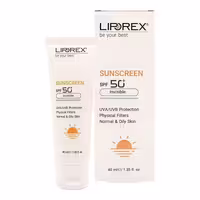کرم ضد آفتاب لیپورکس spf50 مدل بی رنگ مناسب پوست چرب حجم 40 میل