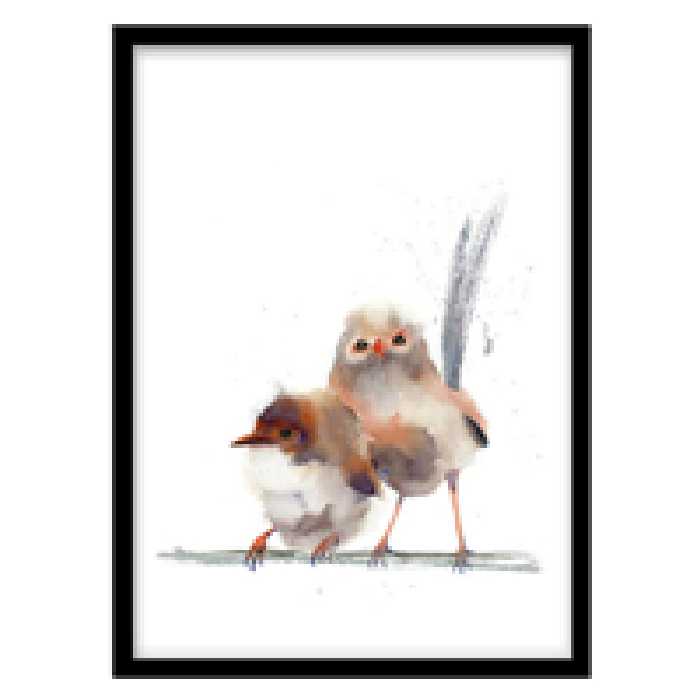 قیمت و خرید تابلو دکوراتیو مدل نقاشی آبرنگ گنجشک کد 1454