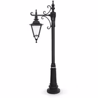 چراغ حیاطی ایستاده تک شاخه شب تاب مدل انگلیسی کد SH-107411020