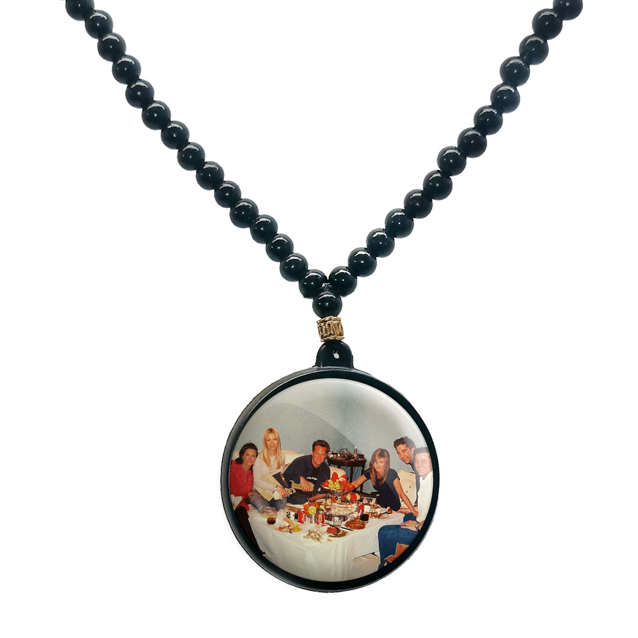 گردنبند پرمانه طرح فرندز کد pmd.18903 مدل دو طرفه