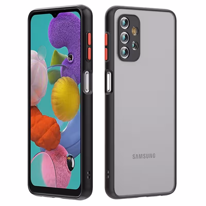 قاب و کاور گوشی Samsung Galaxy A32 5G هیبریدی مدل پشت مات محافظ لنزدار