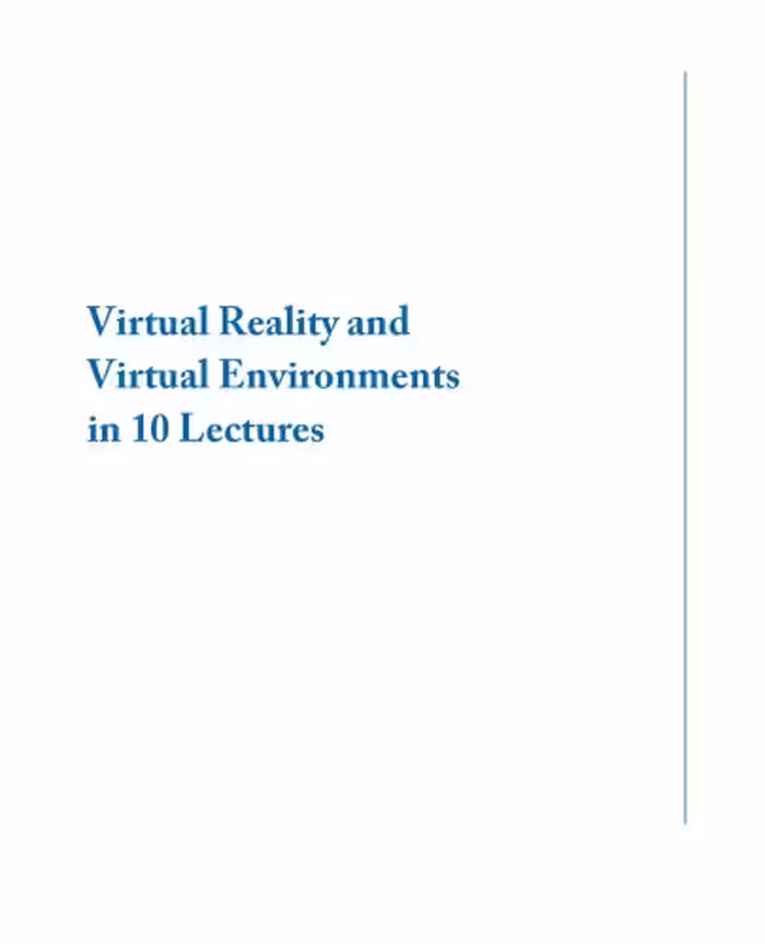 خرید و دانلود نسخه کامل کتاب Virtual reality and virtual environments in 10 lectures