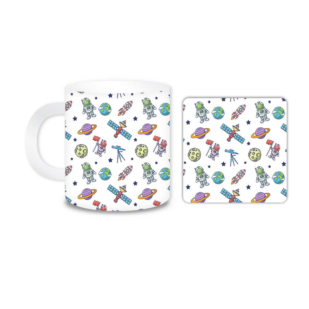 ماگ مدل سیاره کد 1967 به همراه زیر لیوانی