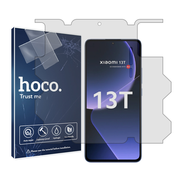 گلس فول کاور شیائومی 13T مدل نانو هیدروژل شفاف برند هوکو کد L