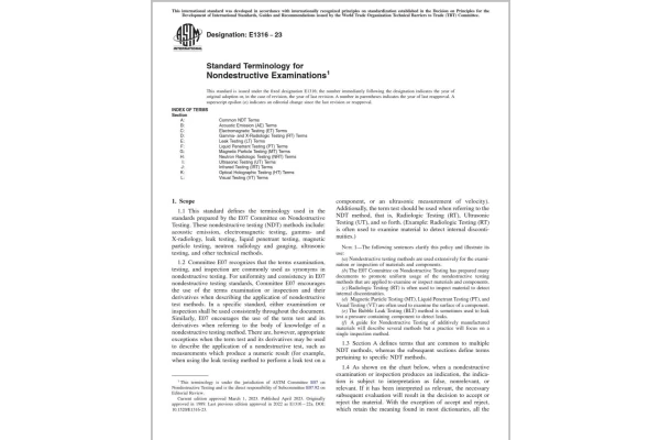 💥واژگان استاندارد مربوط به تستهای غیرمخرب 🏆ASTM E1316 2023☄️ 🔰Standard Terminology for - کتابخانه مجازی واتیکان