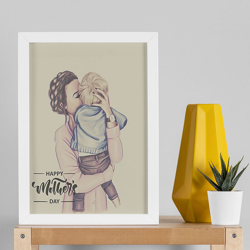 تابلو طرح روز مادر کد YW2112