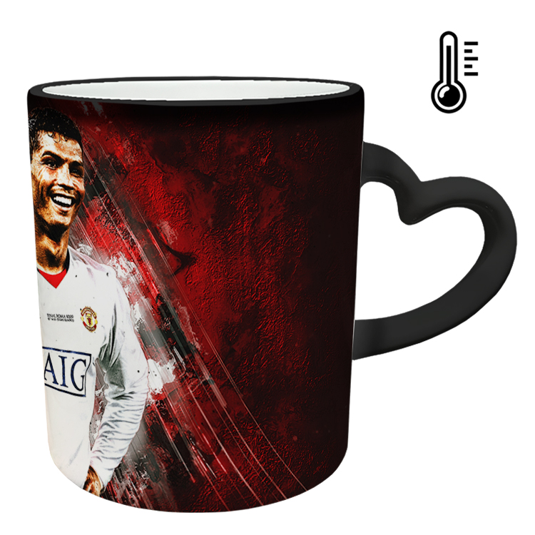 ماگ حرارتی مدل دسته قلبی اکلیلی طرح رونالدو کد 46