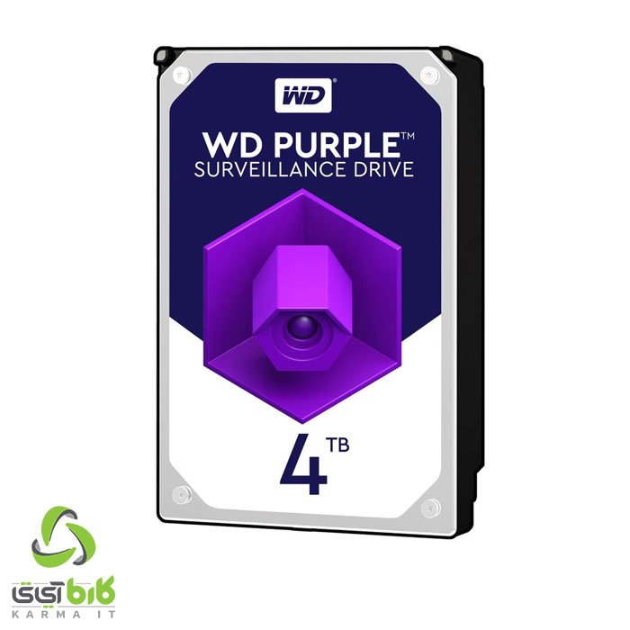 هارد دیسک اینترنال وسترن دیجیتال مدل Purple WD40PURZ 4TB - فروشگاه کارما آی‌تی