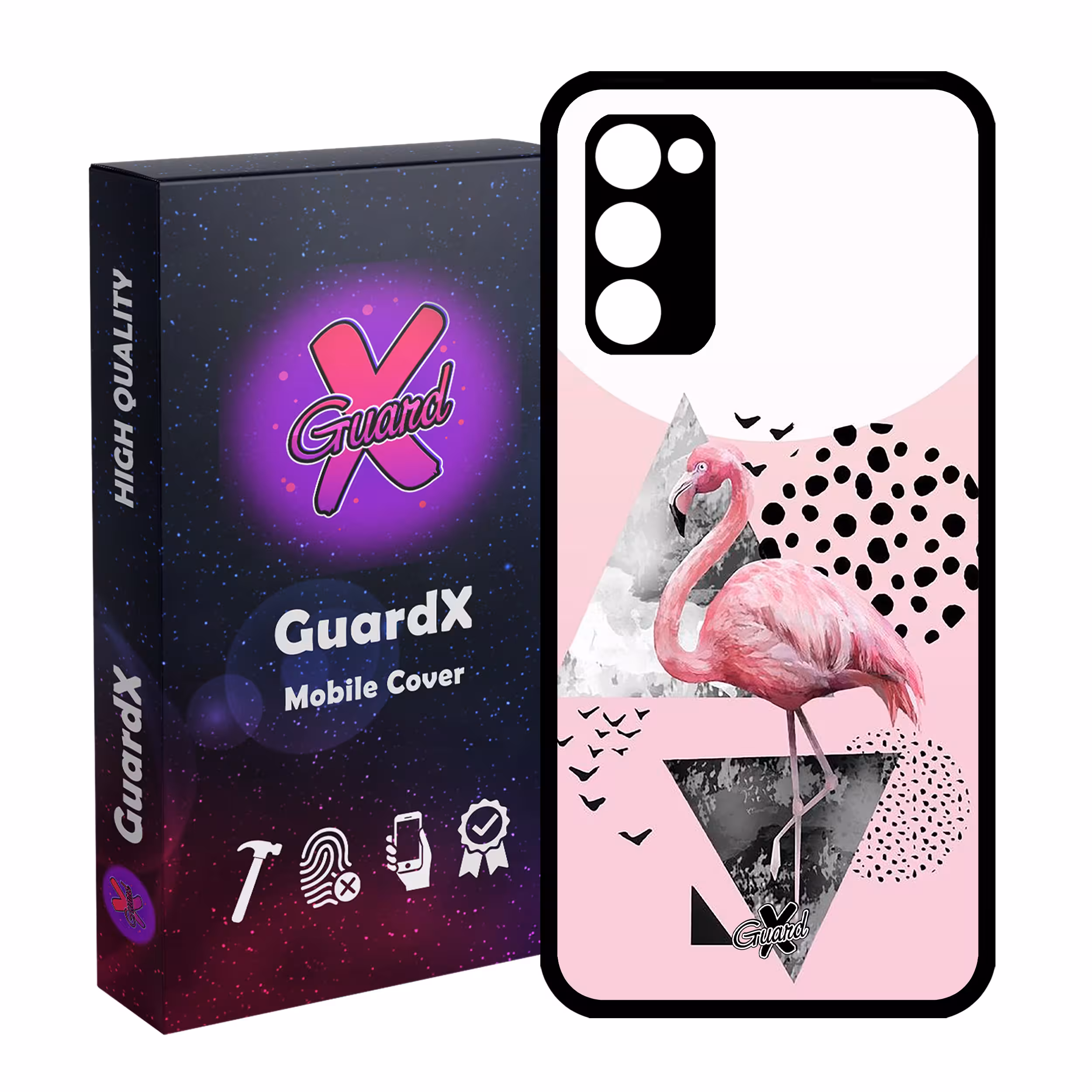 کاور گارد ایکس طرح Flamingo مدل Glass10066 مناسب برای گوشی موبایل سامسونگ Galaxy S20 FE