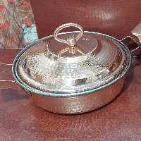 ماهیتابه مسی دردار راسته  سایزوسط