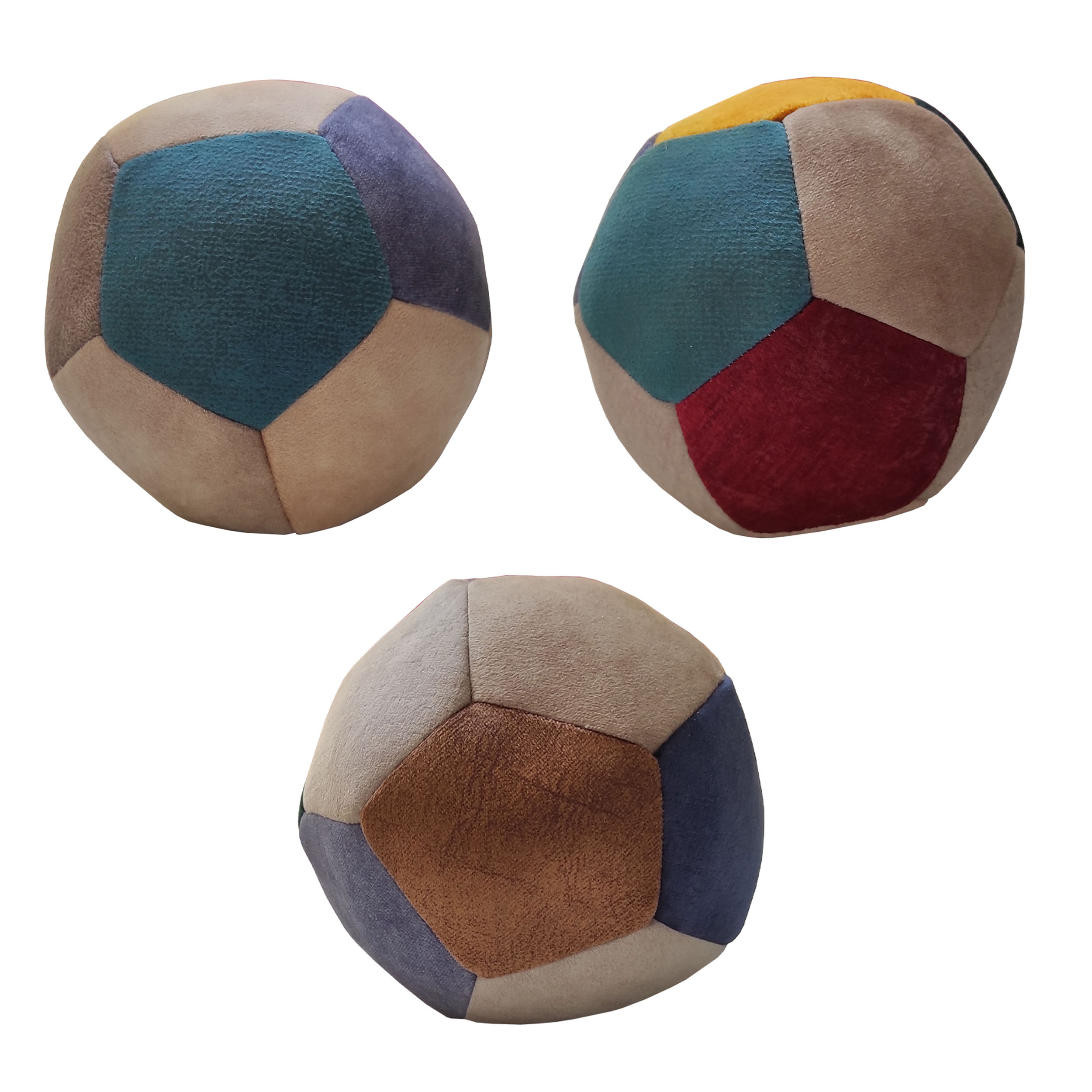 توپ بازی مدل آپارتمانی طرح فوتبال کد FB-03 بسته 3 عددی