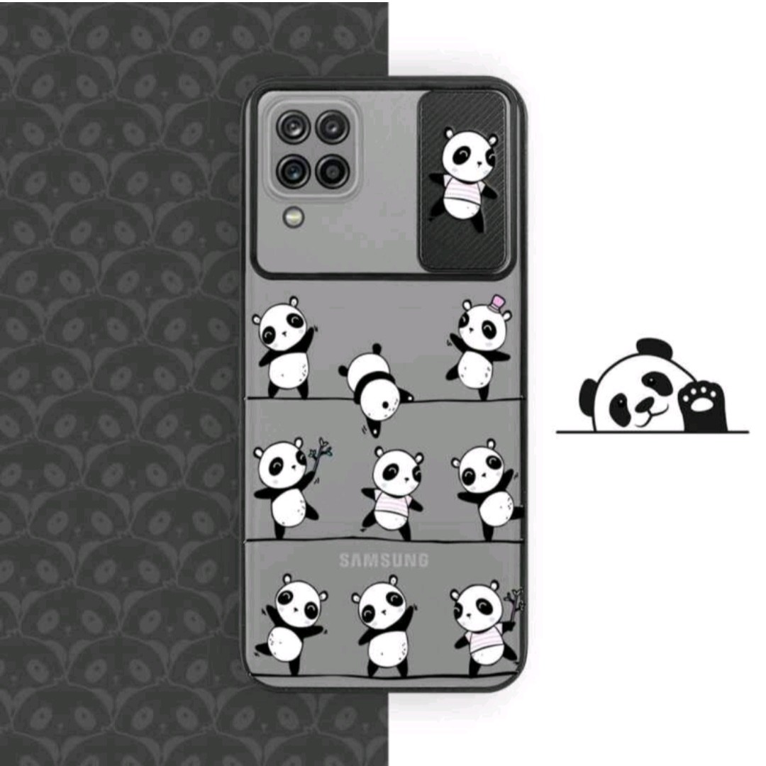 قاب گوشی سامسونگ A02sمدل پاندا درختی دارای محافظ لنز کشویی