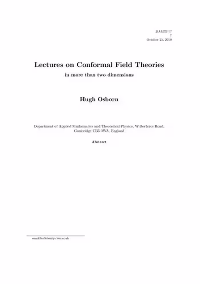 خرید و دانلود نسخه کامل کتاب Conformal Field Theories