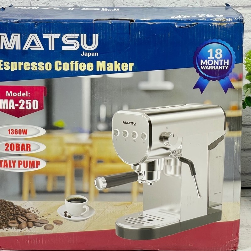 اسپرسو ساز ژاپنی 1360 وات 20 بار پمپ ایتالیایی ماتسو ma250