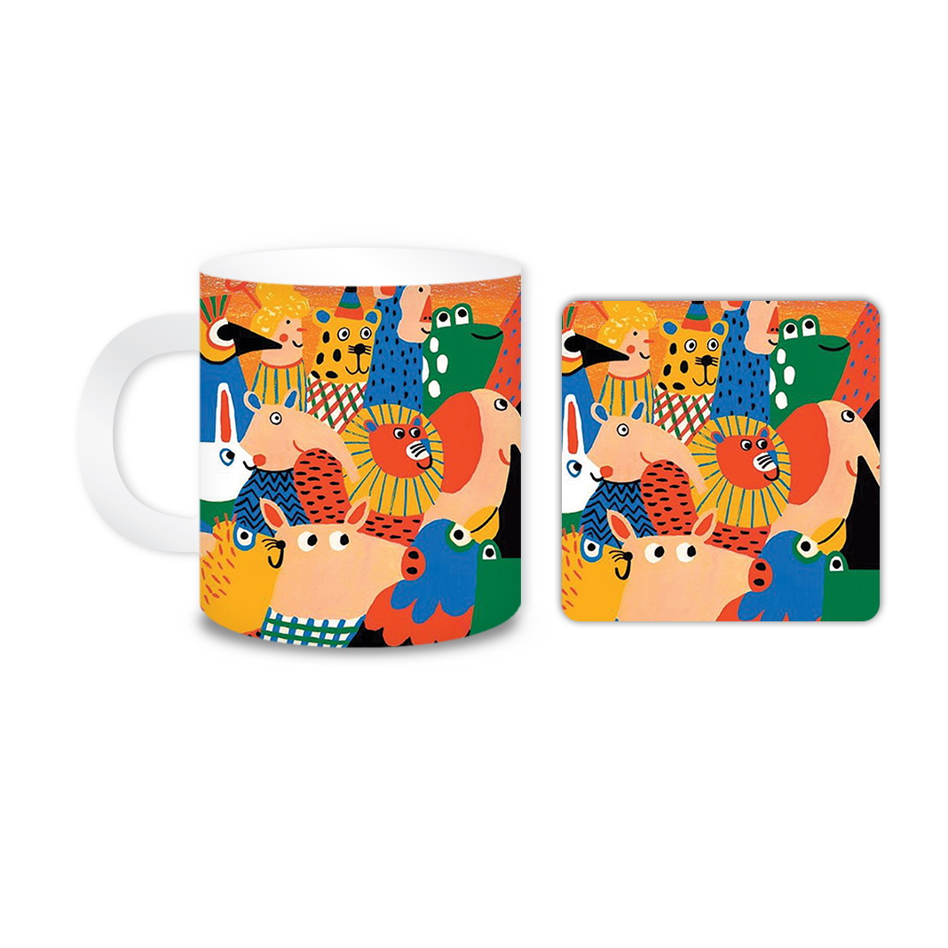 ماگ مدل حیوان کد 919 به همراه زیر لیوانی