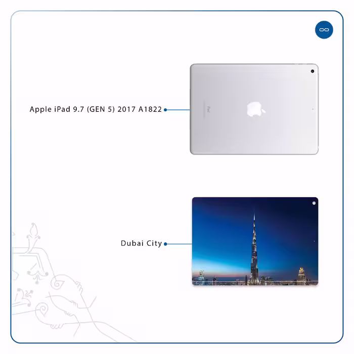 برچسب پوششی ماهوت مدل Dubai City مناسب برای تبلت اپل iPad 9.7 (GEN 5) 2017 A1822