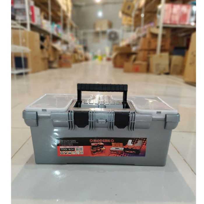 جعبه ابزار الوان بزرگ -جعبه دو طبقه برای مناسب مرتب سازی