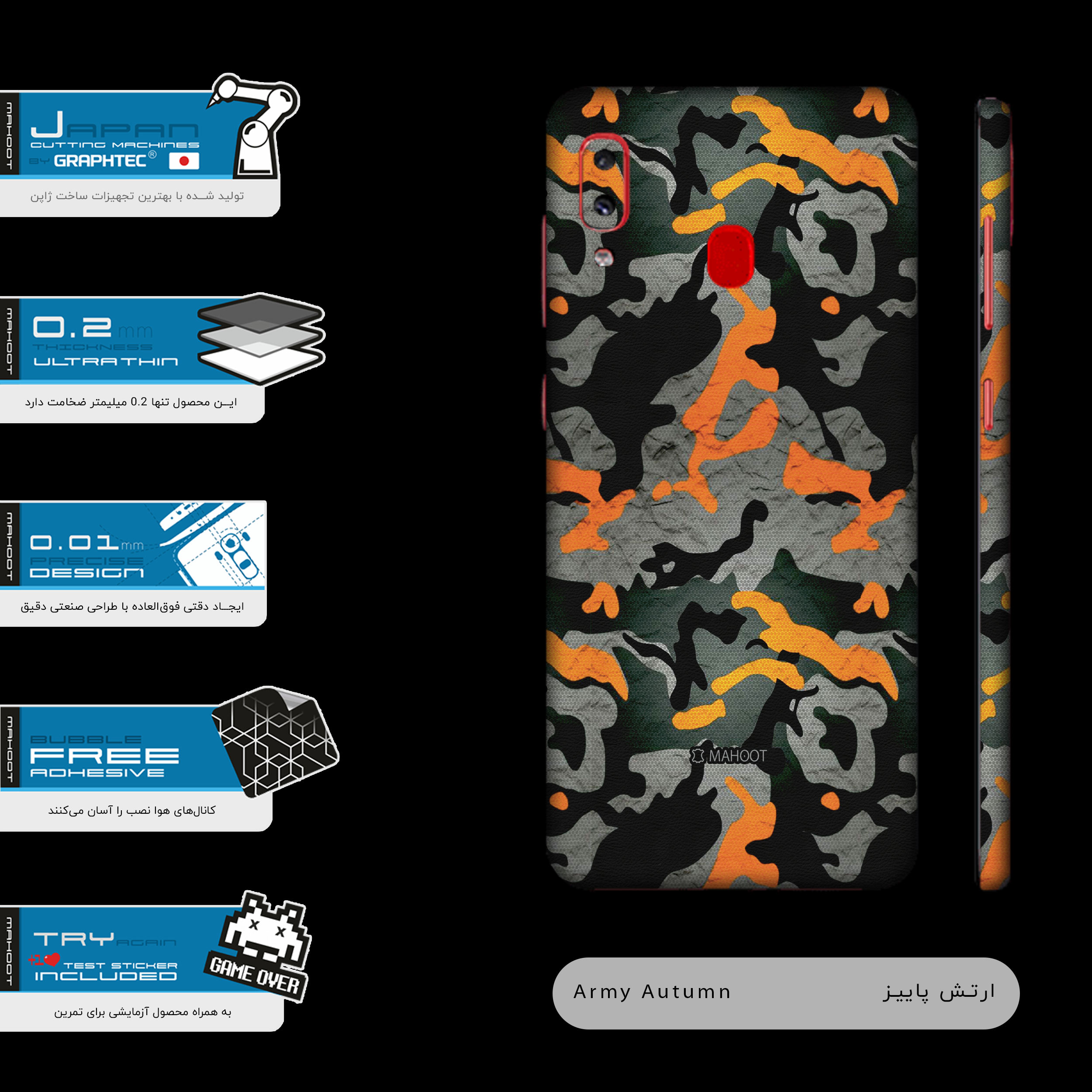 برچسب پوششی ماهوت مدل Autumn-Army-FullSkin مناسب برای گوشی موبایل سامسونگ Galaxy A20