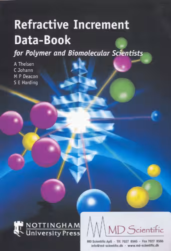 خرید و دانلود نسخه کامل کتاب Refractive Increment Data-book: For Polymer and Biomolecular Scientists