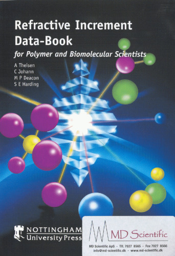 خرید و دانلود نسخه کامل کتاب Refractive Increment Data-book: For Polymer and Biomolecular Scientists
