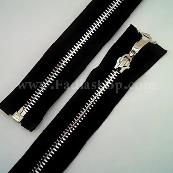 زیپ 70 سانت فلزی نقره ای بسته ای