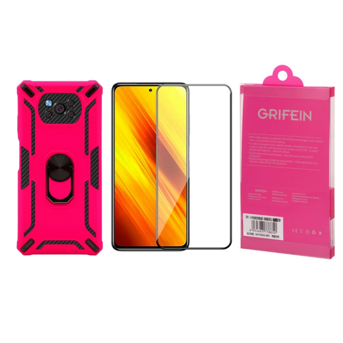 کاور گریفین مدل Defender Pro Plus مناسب برای گوشی موبایل شیائومی Poco X3 Pro / Poco X3 / Poco X3 NFC به همراه محافظ صفحه نمایش