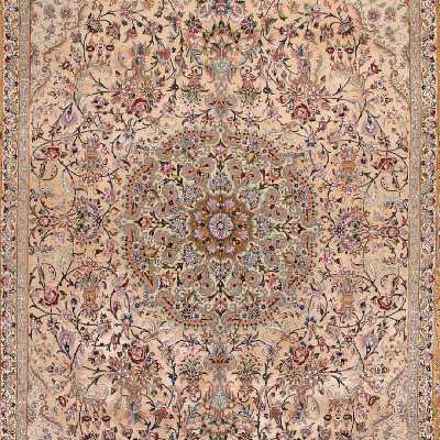 فرش دستباف 6 متری مدل لچک ترنج کد 322