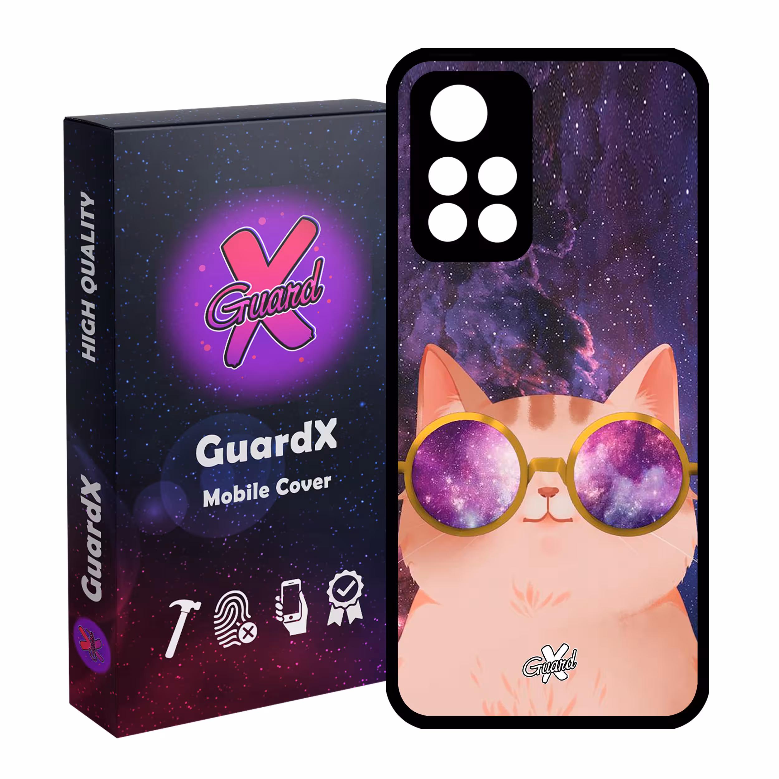 کاور گارد ایکس طرح Cat مدل Glass10078 مناسب برای گوشی موبایل شیائومی Poco M4 Pro 5G/Redmi Note 11T 5G/Redmi Note 11S 5G