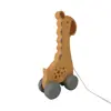 اسباب بازی چوبی مدل زرافه ماشینی کد MKids48-2B