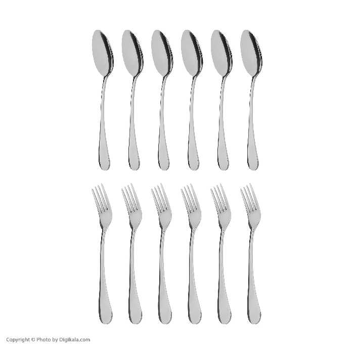 ست قاشق و چنگال 12 پارچه پاشا مدل جنوا