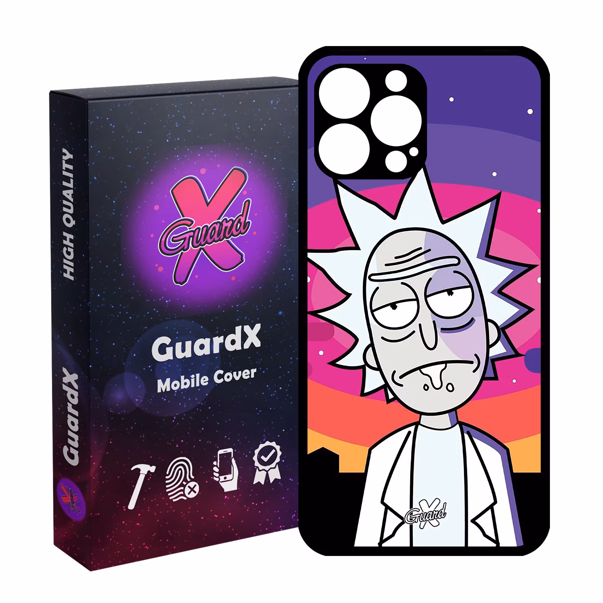 کاور گارد ایکس طرح Rick and Morty مدل Glass10099 مناسب برای گوشی موبایل اپل iPhone 12 Pro Max