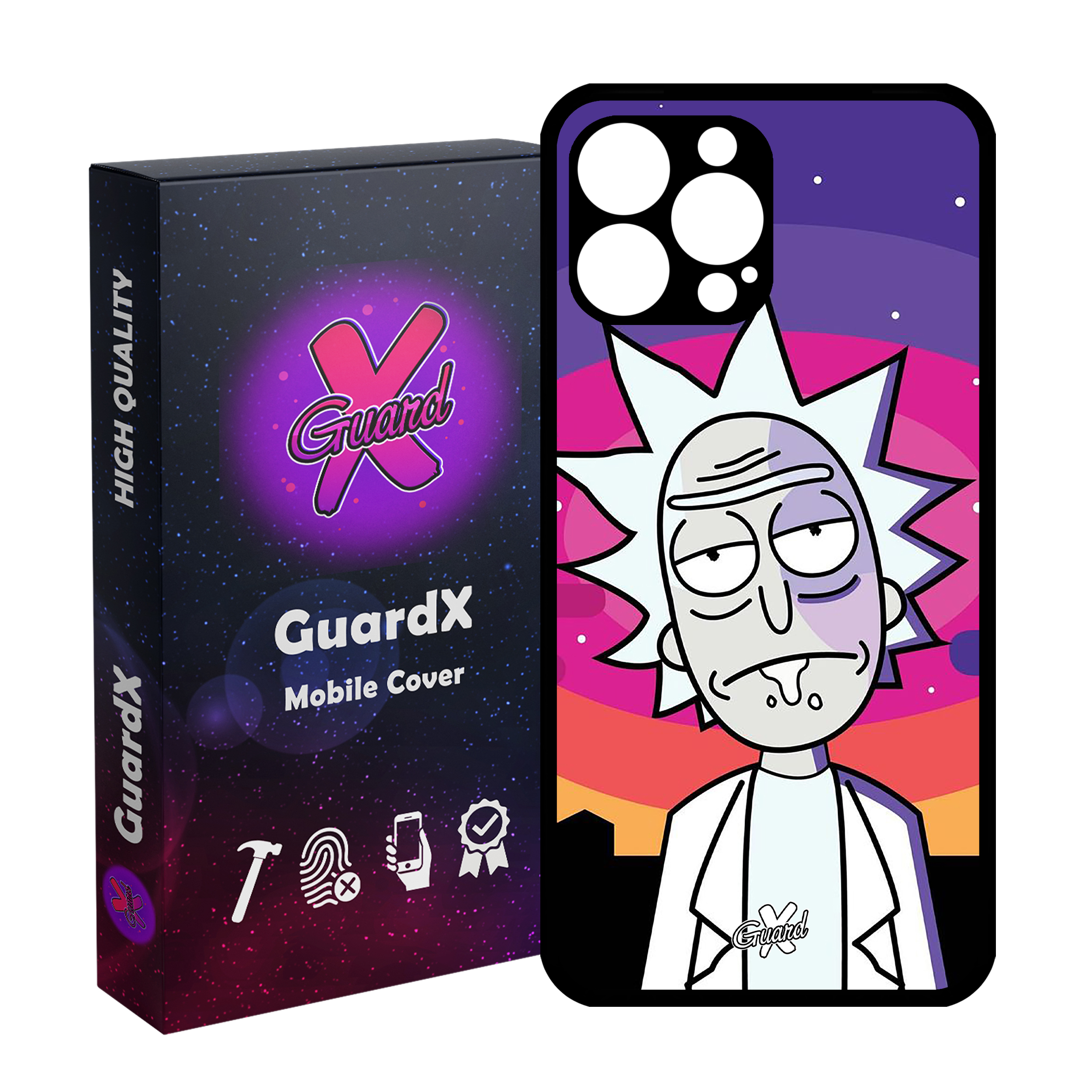 کاور گارد ایکس طرح Rick and Morty مدل Glass10099 مناسب برای گوشی موبایل اپل iPhone 12 Pro Max