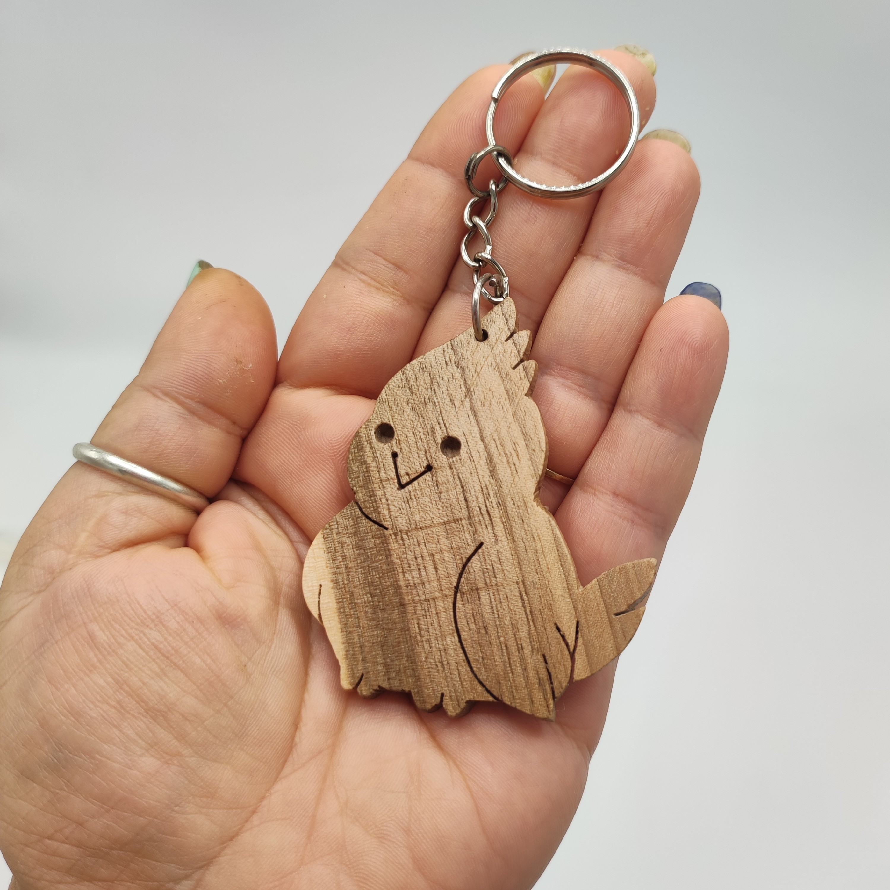 جاکلیدی چوبی.دست ساز.طرح عروس هلندی.چوب گردو