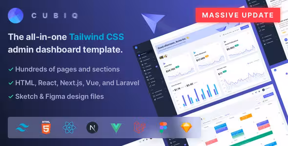 دانلود قالب Mosaic قالب Tailwind CSS داشبورد مدیریت