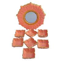 ست 8 تکه هفت سین سفالی طرح پروانه کد S3016