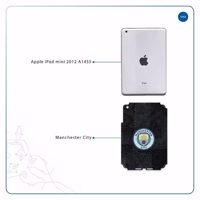 برچسب پوششی ماهوت مدل Manchester-City مناسب برای تبلت اپل iPad mini 2012 A1455