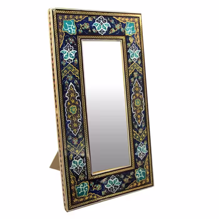 آینه خاتم کاری مدل رومیزی کد 34-sha-19
